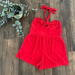 NWOT Wild Fable by Target Towel Terry Romper in Red